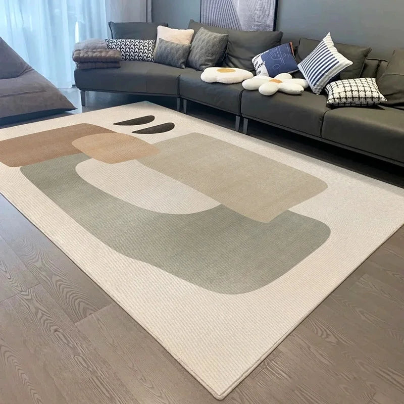 Ins Wind Geometric Rug Living Room Bedroom Non Slip Wear Resistant Nordic Minimalist Style Large Rug Home Decor
