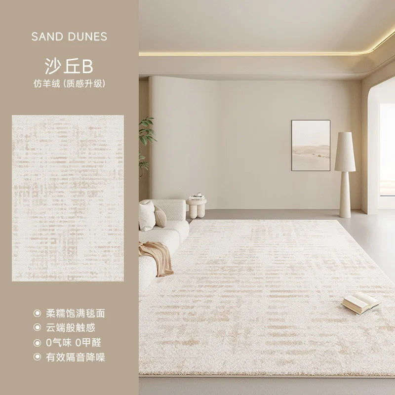 Super Soft Shaggy Rug Faux Wool Carpet for Living Room & Bedroom Extra Thick Non-Slip Long Narrow Floor Mat Plush Bedside Rug