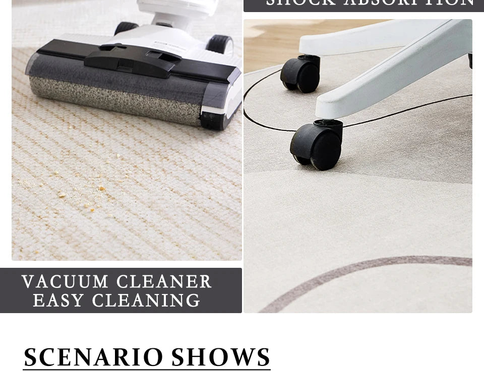 Round Living Room Rug Stain-Resistant Durable Wear-Resistant Floor Mat Luxurious Floral Rugs Large Size Home Decoration Carpet