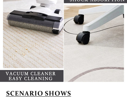 Round Living Room Rug Stain-Resistant Durable Wear-Resistant Floor Mat Luxurious Floral Rugs Large Size Home Decoration Carpet