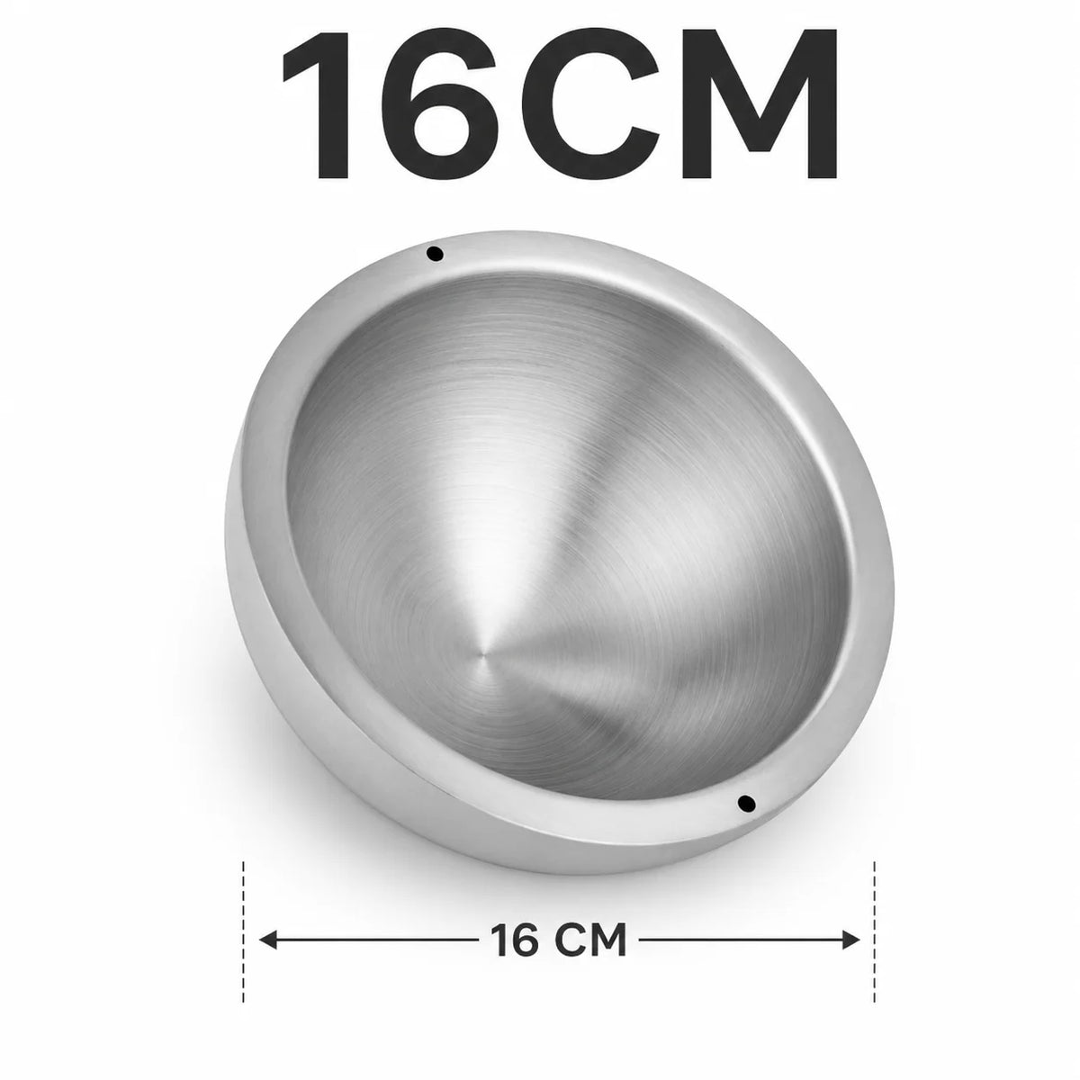 16/20/24cm Stainless Steel Dip Chiller Bowl Double Walled Fruit Salad Mixing Bowl Insulated Ice Chilled Serving Bowl for Kitchen