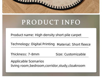 Round Living Room Rug Stain-Resistant Durable Wear-Resistant Floor Mat Luxurious Floral Rugs Large Size Home Decoration Carpet