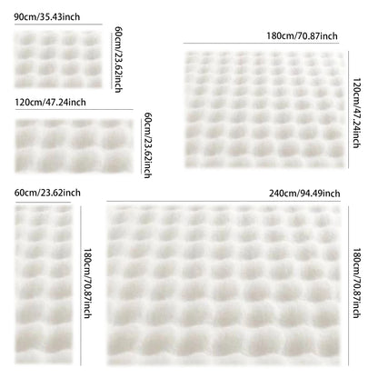 Rabbit Fur Area Rug–Soft Thick Non-Slip Waterproof Machine-Washable for Living Room and Bedroom Decor