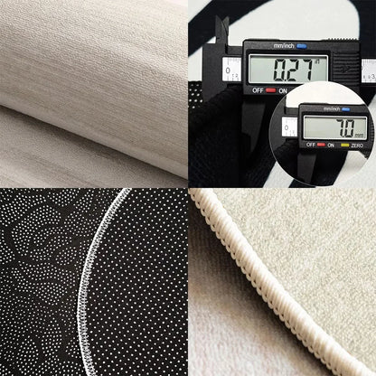 Round Living Room Rug Stain-Resistant Durable Wear-Resistant Floor Mat Luxurious Floral Rugs Large Size Home Decoration Carpet