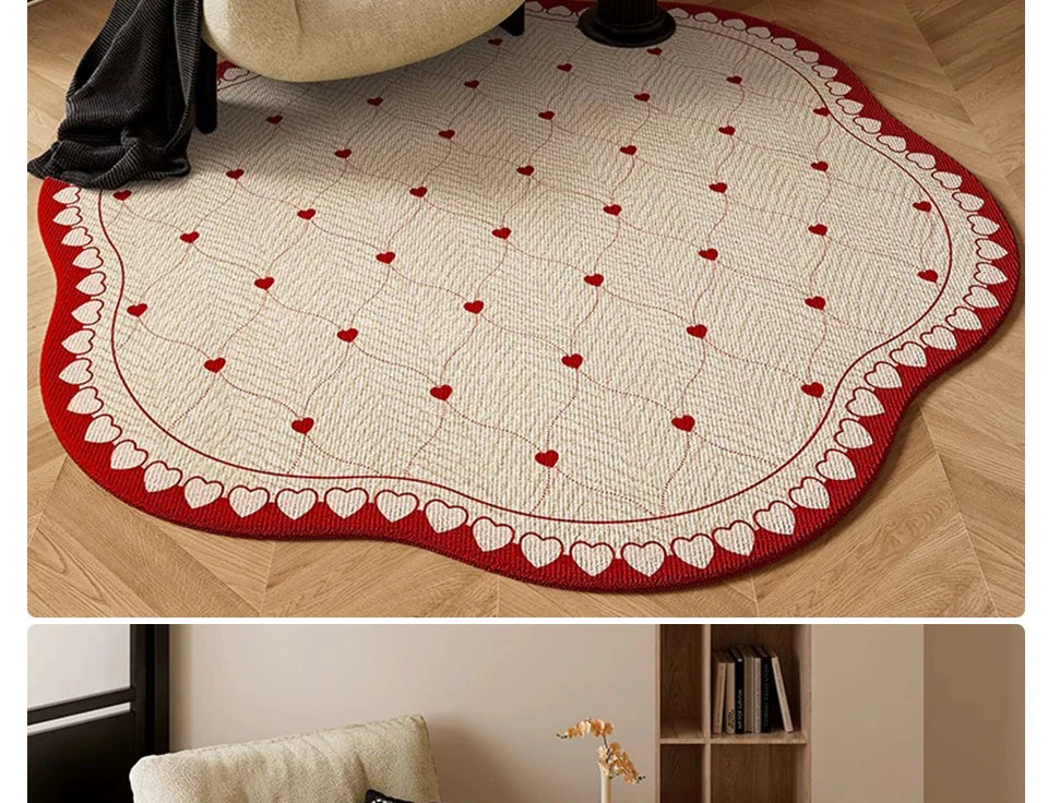 Round Living Room Rug Stain-Resistant Durable Wear-Resistant Floor Mat Luxurious Floral Rugs Large Size Home Decoration Carpet