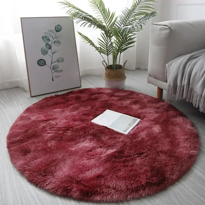 Cute Non-slip Round Soft Shaggy Rug Modern Round Rugs For Kids Bedroom Fluffie Shaggy Round Rugs For Baby Room Decoration Salon