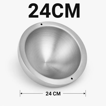 16/20/24cm Stainless Steel Dip Chiller Bowl Double Walled Fruit Salad Mixing Bowl Insulated Ice Chilled Serving Bowl for Kitchen