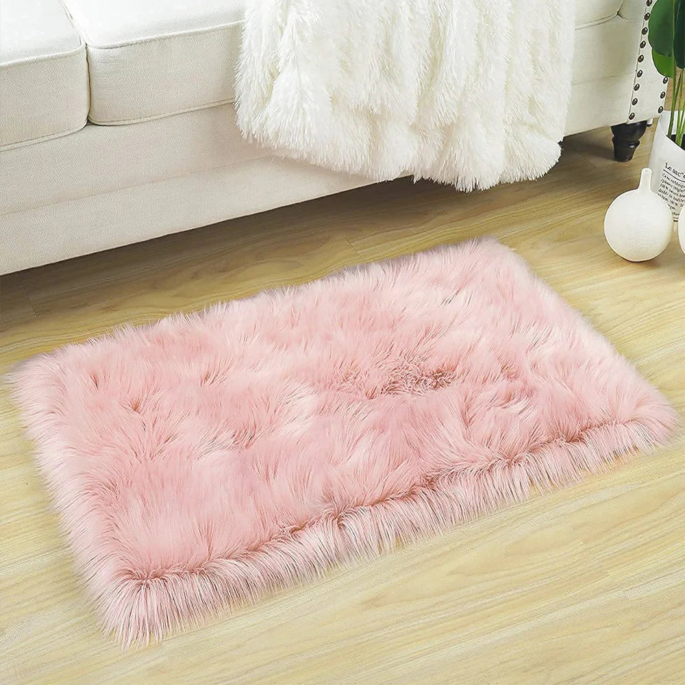 VIKAMA Silk Wool Rugs Children's Room Living Room Bedroom Tie-Dye Non-Slip Washable Machine Washable Carpet Mats