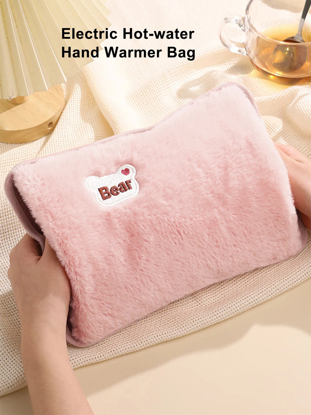 Electric Hand Warmer Bag EU Plug Rechargeable Reusable Hand Warmer For Abdomen Hands Warm Pocket Hot Water Injection Heating Bag